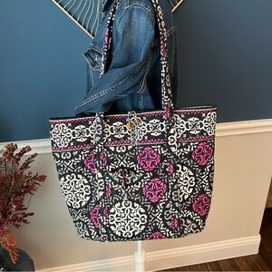 Vera Bradley Black and Pink Tote Bag